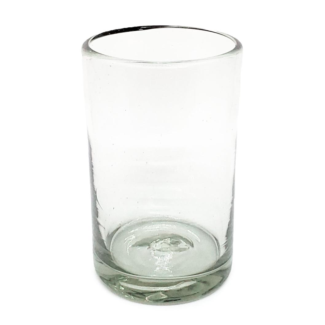 MEXICAN GLASSWARE / Clear 14 oz Drinking Glasses (set of 6) / These handcrafted glasses deliver a classic touch to your favorite drink.